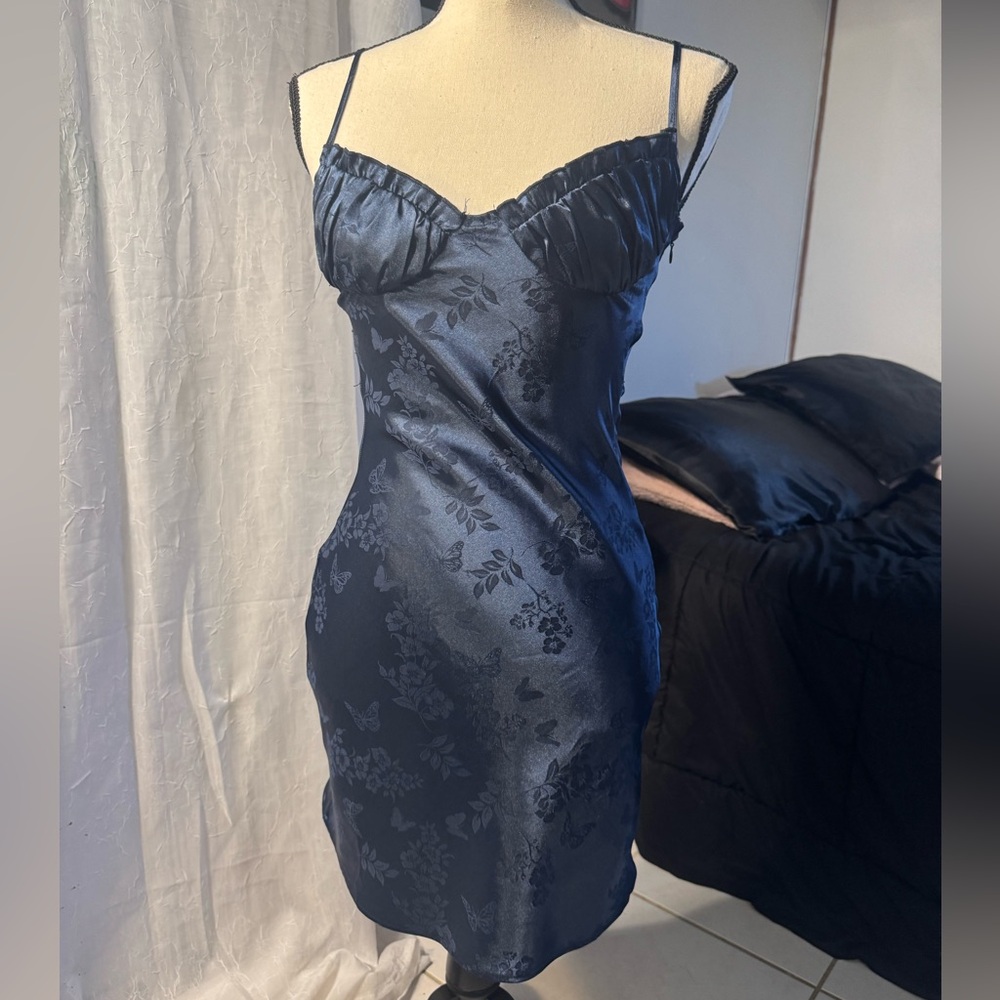 La Hearts Midnight Blue Floral Chemise